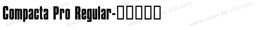 Compacta Pro Regular字体转换
